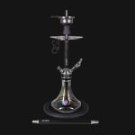 Amy Deluxe SS21.01 Carbonica Force شيشة, a high-end stainless steel and carbon fiber hookah with smooth airflow, adjustable diffuser, and elegant design