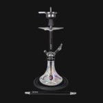 Amy Deluxe SS21.01 Carbonica Force شيشة, a high-end stainless steel and carbon fiber hookah with smooth airflow, adjustable diffuser, and elegant design