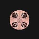 Nisa Cup Set, Rose Gold Metal Holders and saucers