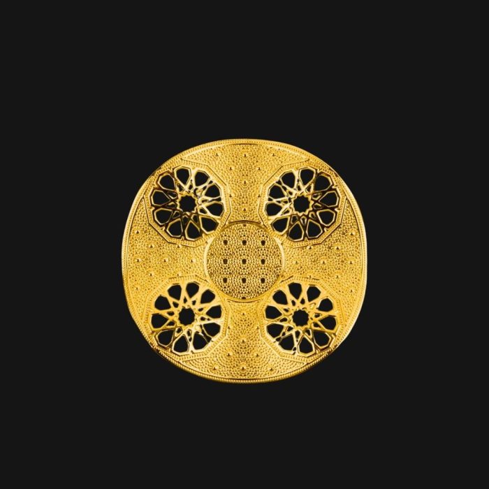Marble color, Nisa Cup Set | Marble-Gold Metal Holders and Saucers