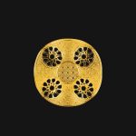 gold pattern, White-Gold Pattern Cups and Metal Holders and Saucers