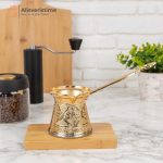 Turkish coffee pot, gold color