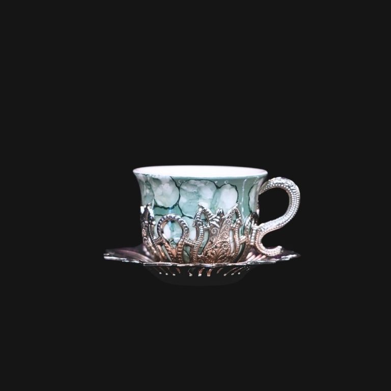 marble silver cup set