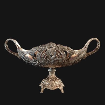 Serving Decoration, Gondola Serving Bowl silver- high stand