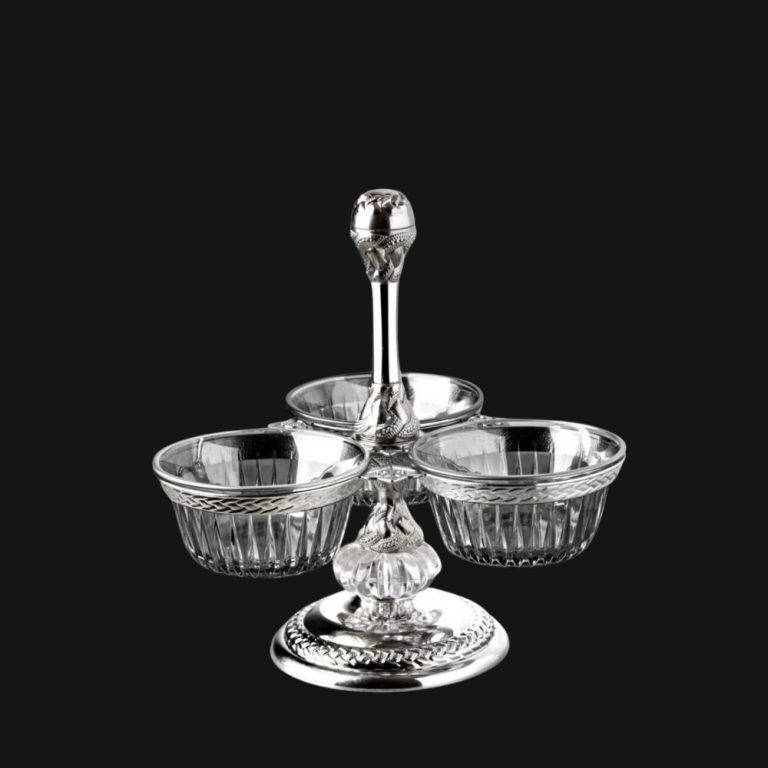 Gold Triple Snack Bowl