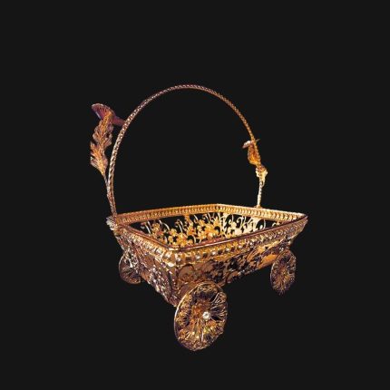 Carriage Style Casket Jewelry Box | Gold
