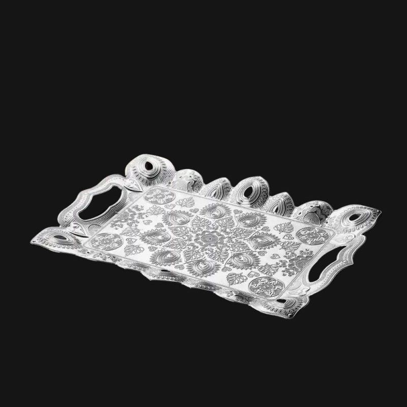 Silver Color Turkish Serving Tray