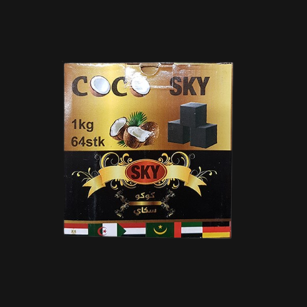 Coco Sky Coals – 100% natural coconut charcoal for shisha sessions
