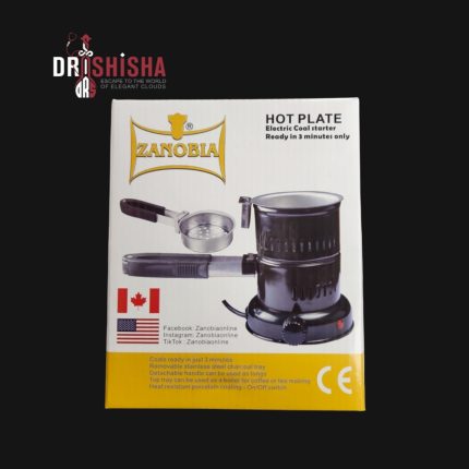 Get the Zanobia Burner Charcoal 1000W, a high-performance electric burner for fast, even heating of شيشة charcoal. Perfect for shisha lovers in Calgary and across Canada. Order now for effortless coal preparation!