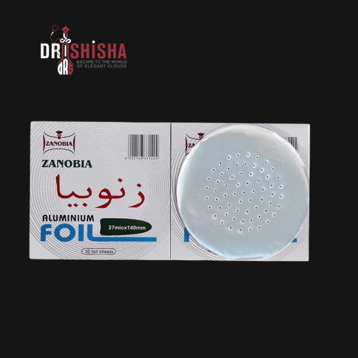Zanobia Foil Sheets – Pre-cut & pre-poked aluminum foil for hookah sessions